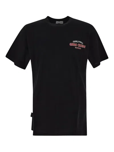 Family First Graphic-print T-shirt In Black