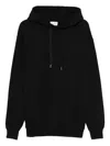 Family First Heart-embroidered Hoodie In Black
