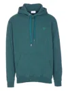 Family First Heart-embroidered Hoodie In Green