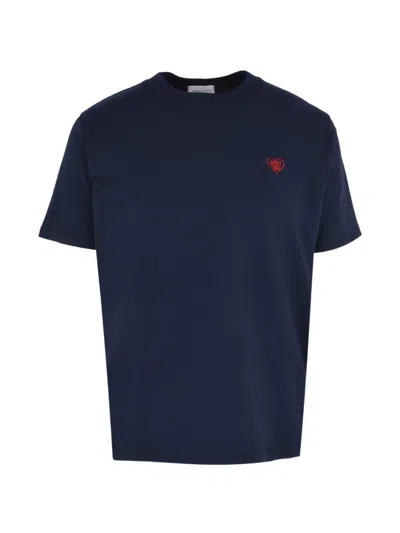 Family First Heart Motif T-shirt In Blue