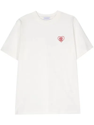 Family First Heart T-shirt Clothing In White