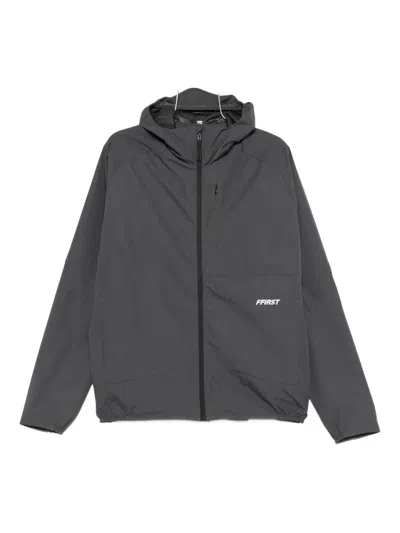 Family First Hooded Zip Performance Jacket In Gray