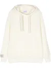 Family First Knitted Hoodie In White