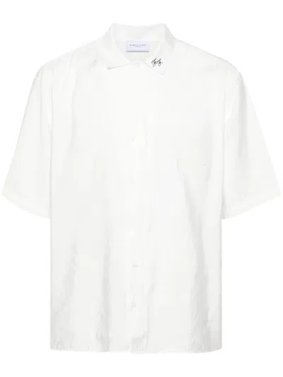 Family First Logo-embroidered Shirt In White