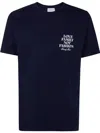 Family First Navy Blue Text Print T-shirt In Blue