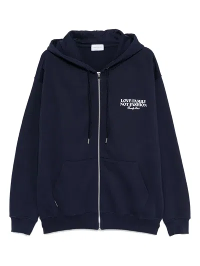 Family First Logo-printed Sweatshirt In Blue
