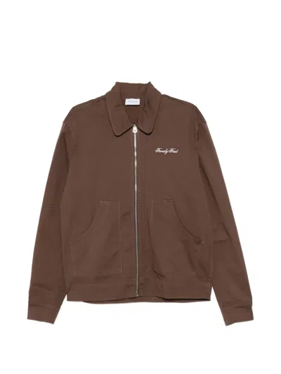 Family First Logo-embroidered Jacket In Brown