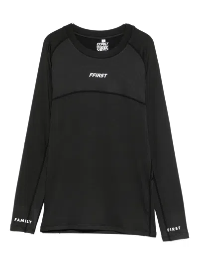 Family First Long-sleeve Performance Top In Black