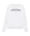 Family First Long Sleeve Sweatshirt In White