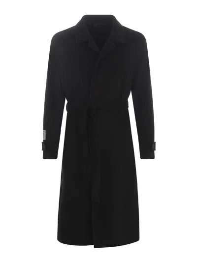 Family First Milano Coat In Blend Wool In Black