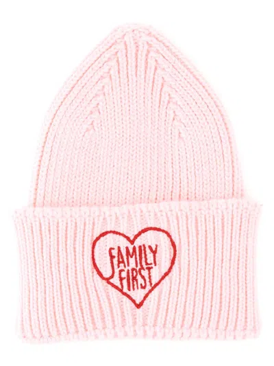 Family First Milano Beanie Hat In Pink