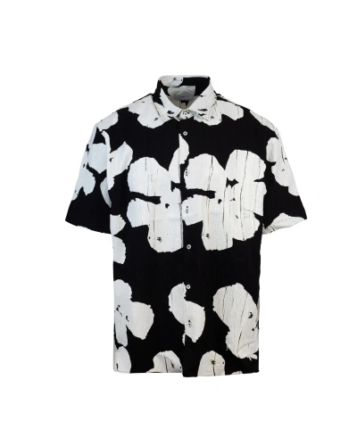 Family First Milano Black Floral Shirt In Bk