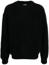 FAMILY FIRST MILANO BLACK WOOL BLEND JUMPER