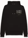 Family First Hoodie Mit Logo-print In Black