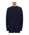 Family First Heart Sweatshirt In Black