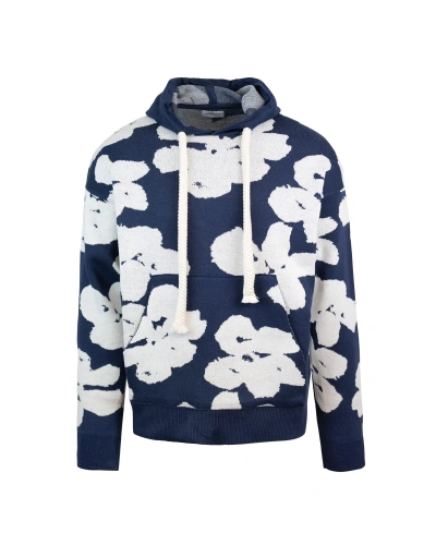 Family First Milano Jacquard Hooded Sweater In Db