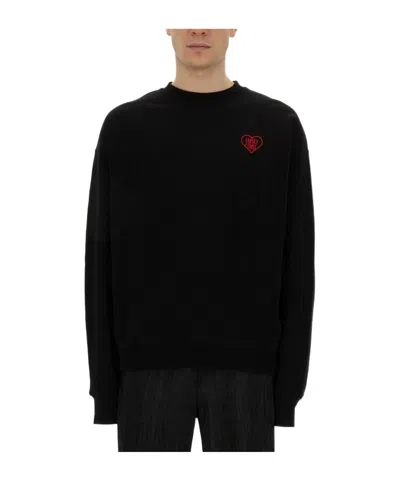 FAMILY FIRST FAMILY FIRST HEART EMBROIDERED SWEATER