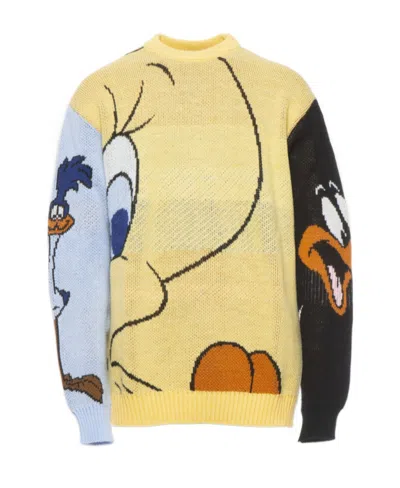 Family First Long-sleeved Sweater In Nude