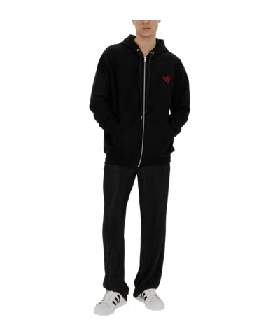 Family First Loose Waist Casual Pants In Black