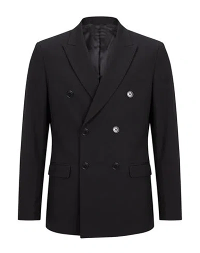 Family First Milano Man Blazer Black Size 38 Polyester, Viscose, Wool, Elastane
