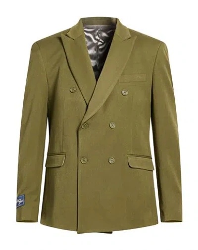 Family First Milano Man Blazer Military Green Size 40 Polyester, Viscose, Wool
