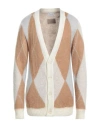 Family First Argyle Mohair-blend Cardigan In Beige