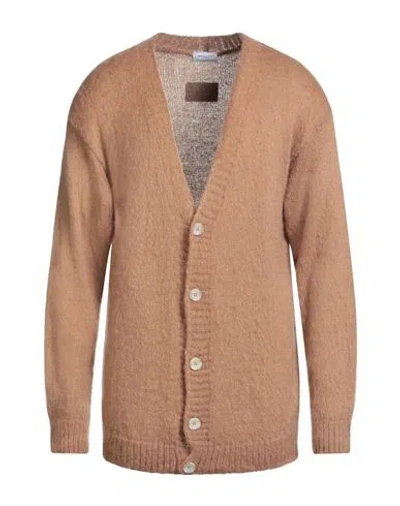 FAMILY FIRST FAMILY FIRST MILANO MAN CARDIGAN CAMEL SIZE XXL MOHAIR WOOL, POLYAMIDE, ACRYLIC