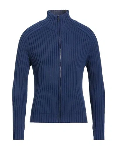 Family First Milano Man Cardigan Navy Size M Cotton In Blue