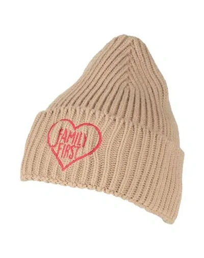 Family First Milano Man Hat Camel Size Onesize Wool, Polyamide, Acrylic In Beige
