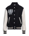 Family First Milano Man Jacket Navy Size Xl Polyester, Acrylic, Wool In Blue