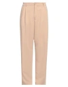 Family First Milano Man Pants Beige Size 36 Polyester, Viscose, Wool, Elastane In Beige