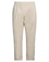 Family First Milano Man Pants Beige Size L Cotton, Elastane