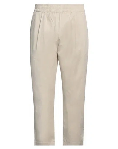 Family First Milano Man Pants Beige Size L Cotton, Elastane In Beige