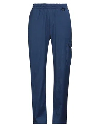 Family First Milano Man Pants Navy Size L Polyester, Viscose, Wool, Elastane