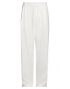 Family First Milano Man Pants White Size 34 Polyester, Viscose, Wool, Elastane