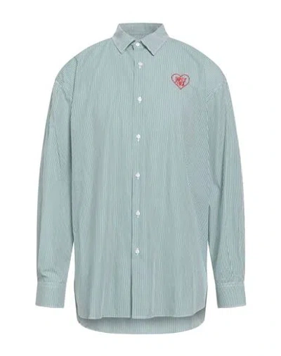 Family First Milano Man Shirt Dark Green Size L Cotton