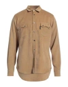 Family First Milano Man Shirt Sand Size Xl Polyester In Beige