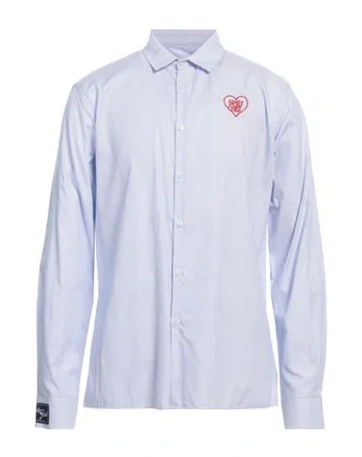 Family First Milano Man Shirt Sky Blue Size Xl Cotton In White