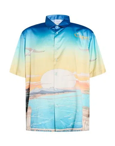 Family First Milano Man Shirt Sky Blue Size Xs Cotton, Elastane