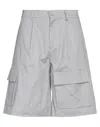 Family First Milano Man Shorts & Bermuda Shorts Grey Size 30 Cotton, Elastane In Grey