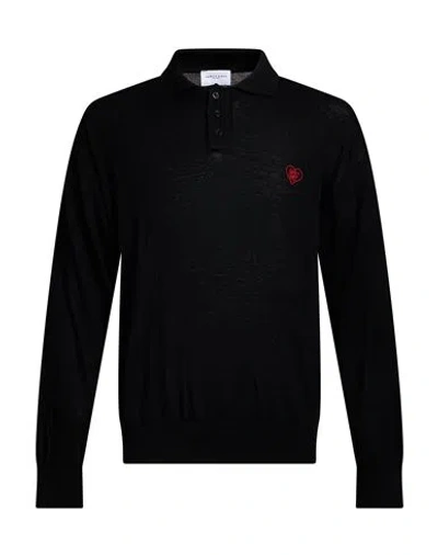 Family First Milano Man Sweater Black Size S Merino Wool