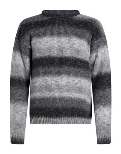Family First Milano Man Sweater Grey Size L Polyacrylic, Wool, Polyamide In Gray