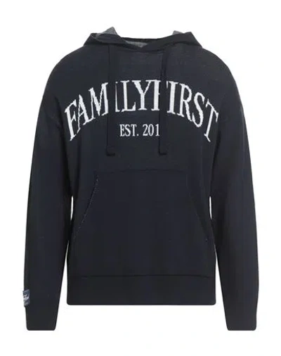 Family First Milano Man Sweater Navy Size S Wool, Polyamide, Acrylic In Black