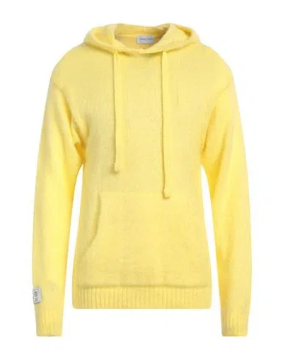 Family First Milano Man Sweater Yellow Size L Mohair Wool, Polyamide, Acrylic