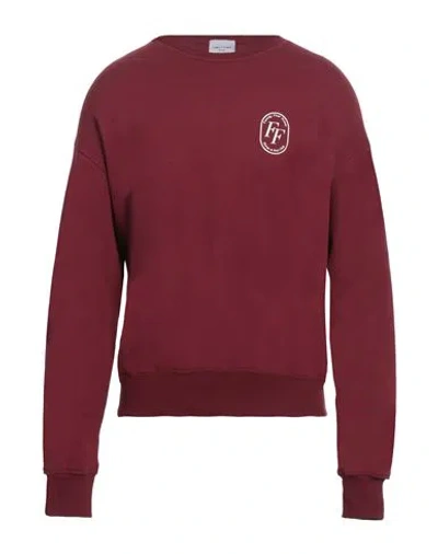 Family First Milano Man Sweatshirt Burgundy Size Xl Cotton In Red