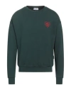 Family First Milano Man Sweatshirt Dark Green Size S Cotton