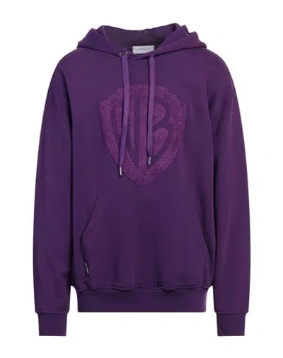 Family First Milano Man Sweatshirt Purple Size S Cotton