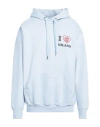 Family First Milano Man Sweatshirt Sky Blue Size L Cotton, Polyester