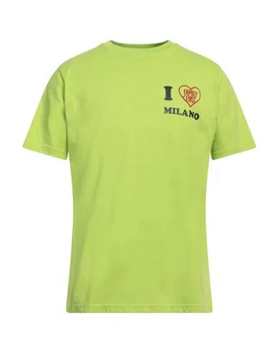 Family First Milano Man T-shirt Acid Green Size S Cotton