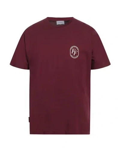 Family First Milano Man T-shirt Burgundy Size Xl Cotton In Red